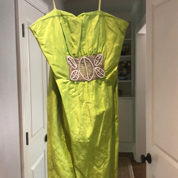 Lime green cocktail dress size 8 - Picture 1 of 4